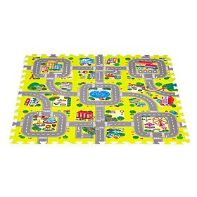 Pena podloga za otroke mesto 9 delov 90,5x90,5 cm IPLAY