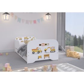 Otroška postelja MIKI 160 x 80 cm - Gradbišče, Wooden Toys