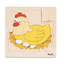 Plastne puzzle življenje kokoške