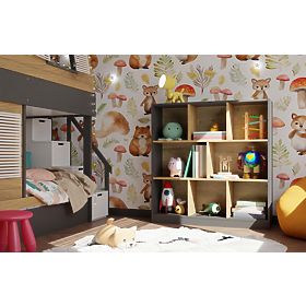 Polica Fiesta 8P ANTRACIT HRAST ARTISAN