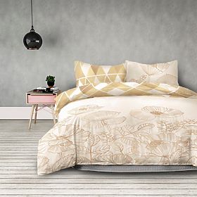 Posteljnina SNUGGY rumena s cvetličnim motivom 155x220*2+80x80*2 AmeliaHome