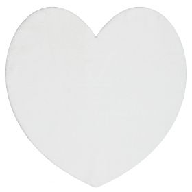 Pralna preproga SHAPE 3105 Srce Shaggy - slonokoščena plišasta, proti zdrsu, F.H.Kabis