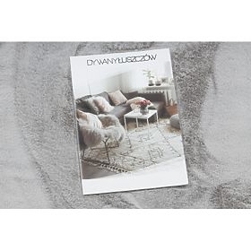 Pralna preproga SHAPE 3146 Medvedek Shaggy - siva plišasta, protizdrsna, F.H.Kabis