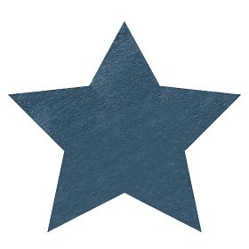 Pralna preproga SHAPE 3148 Zvezda Shaggy - modra plišasta, protizdrsna, F.H.Kabis