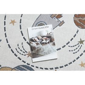 Preproga BONO 8288 krog Prostor, planeti kremna / antracit, F.H.Kabis