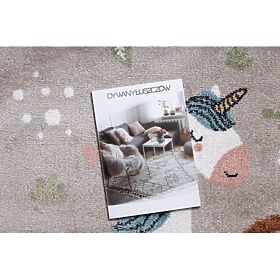 Preproga FUN Sweety za otroke, samorog, mavrica bež, F.H.Kabis