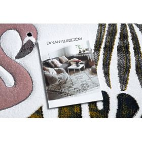 Preproga VRT, PLAMENCI, LISTI MONSTERE, kremna, F.H.Kabis