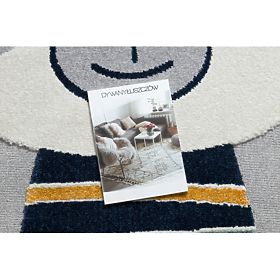 Preproga YOYO GD50 sivo / bela - Medvedek za otroke, strukturna, senzorične resice, F.H.Kabis