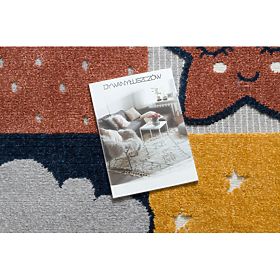 Preproga YOYO GD52 sivo / rumena - zvezde, oblaki, patchwork za otroke, strukturna, senzorična Resic, F.H.Kabis