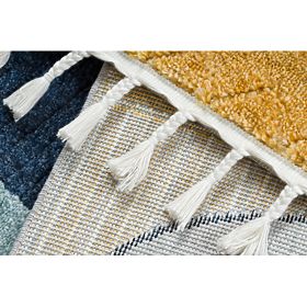 Preproga YOYO GD52 sivo / rumena - zvezde, oblaki, patchwork za otroke, strukturna, senzorična Resic, F.H.Kabis