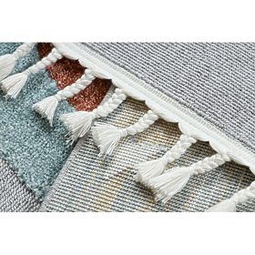 Preproga YOYO GD55 sivo / modra - zvezde, raketa za otroke, strukturna, senzorične resice, F.H.Kabis