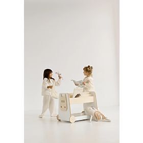 Regal za igrače s kolesi, baby wood