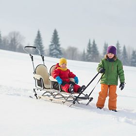 Sani za dvojčke Duo Sport - črna barva sedeža, Mikrus
