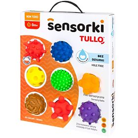 Senzorične žogice Tullo - 8 žogic brez odprtin