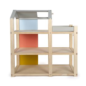 small foot Hiša za punčke s pohištvom, naravna