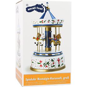 small foot Lesena glasbena skrinjica konjički vrtiljak