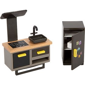 small foot Lesena hiška za punčke s teraso, small foot