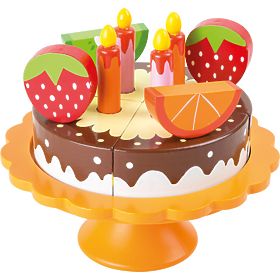 small foot Lesena rojstnodnevna sadna torta