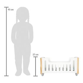 small foot Lesena zibelka za punčke Little Button