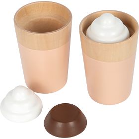 small foot Leseni kavni aparat s pripomočki Tasty siv