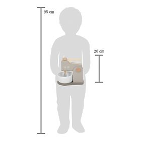 small foot Leseni kuhinjski robot 2 v 1 Tasty sivi