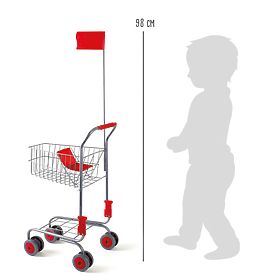small Foot Nakupovalni voziček srebrn - poškodovana embalaža