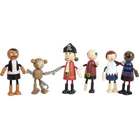 small foot Prilagodljive lutke piratske figurice, small foot