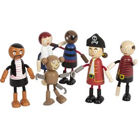 small foot Prilagodljive lutke piratske figurice, small foot