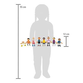 small foot Upogljive punčke družina z otrokom