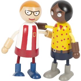 small foot Upogljive punčke družina z otrokom, small foot