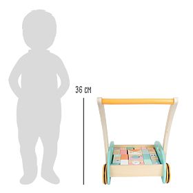 small foot Voziček s kockami