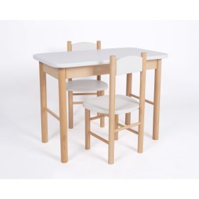Komplet mizice in stolčkov Simple - bel