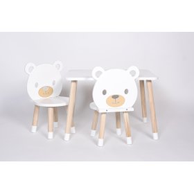 Komplet mizice in stolčkov - Medved, Dekormanda