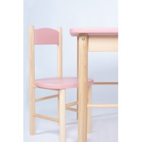 Komplet mizice in stolčkov OURBABY prašno rožnat