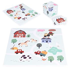 Velika EVA penasta podloga za otroke Kmetija 90,5x90,5 cm 21 kosov ECOTOYS