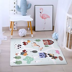 Velika EVA penasta podloga za otroke Kmetija 90,5x90,5 cm 21 kosov ECOTOYS