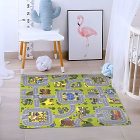 Velika EVA penasta podloga za otroke Mesto 90,5x90,5 cm 21 kos ECOTOYS