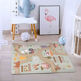 Velika penasta podloga EVA za otroke kmetija 90,5x90,5 cm 21 delov ECOTOYS