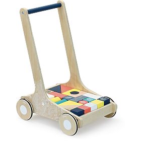 Vilac Leseni voziček z barvnimi kockami Canopée