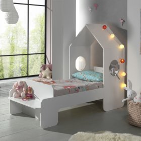Otroška hiška postelja Casami - bela, VIPACK FURNITURE
