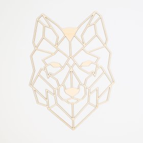 Lesena geometrijska slika - Volk - različne barve, Elka Design