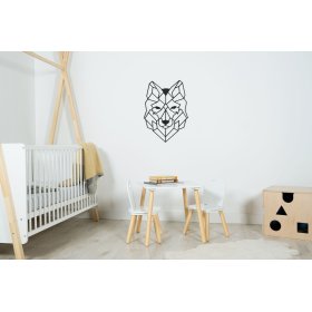 Lesena geometrijska slika - Volk - različne barve