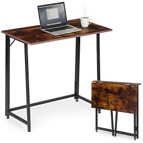 Zložljiva računalniška miza 80x45 cm miza za prenosni računalnik loft starinski oreh ModernHome