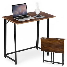 Zložljiva računalniška miza 80x45 cm miza za prenosnik loft temni oreh ModernHome