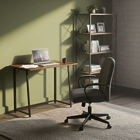 Zložljiva računalniška miza 80x45 cm miza za prenosnik loft temni oreh ModernHome