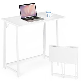Zložljiva računalniška miza 80x45 cm mizica za prenosnik bela ModernHome